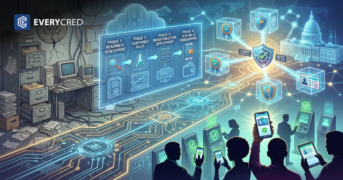 Digital Government Transformation with Verifiable Credentials: A Deployment Blueprint